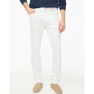 J.Crew Factory Straight Fit White Jeans Signature Flex W32 L32 NWOT
